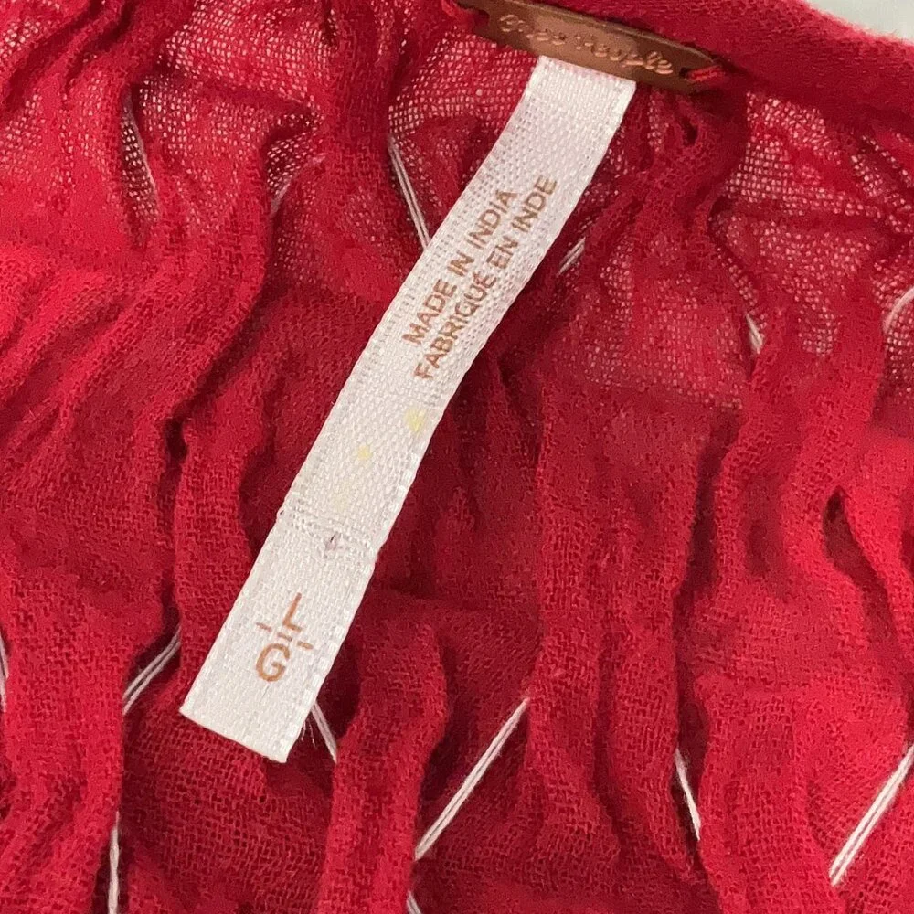 Free People Maxi Dress size Large 100% cotton - Picture 8 of 10